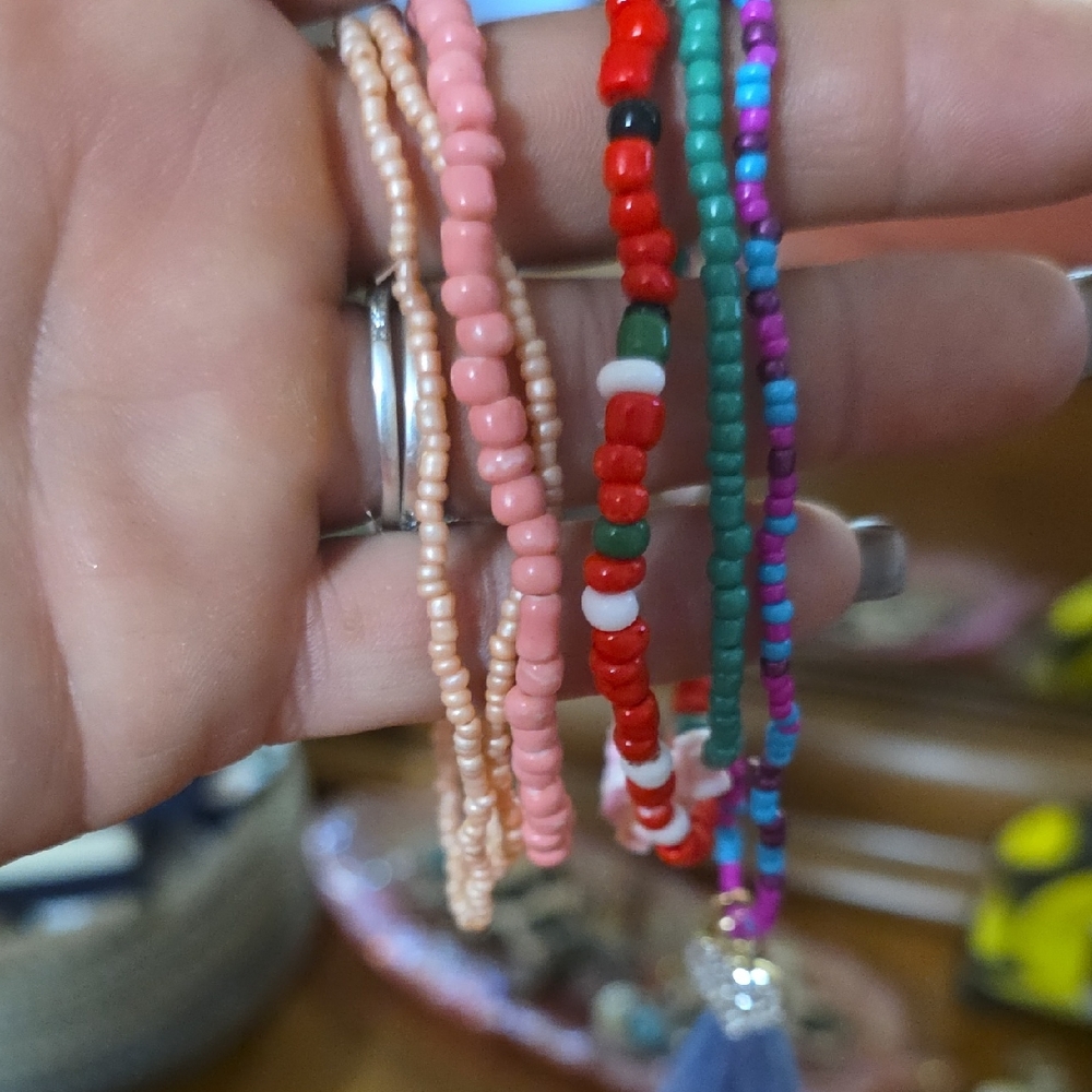 Colorful Beaded Bracelets Set